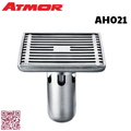 Phễu thoát sàn inox 10x10cm Ø60 ATMOR AH021