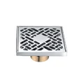 Phễu thoát sàn đồng mạ chrome 10x10cm ATMOR AH048