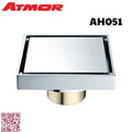 Phễu thoát sàn đồng mạ chrome 10x10cm ATMOR AH051