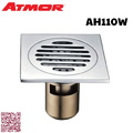 Phễu thoát sàn đồng mạ chrome 12x12cm ATMOR AH110W