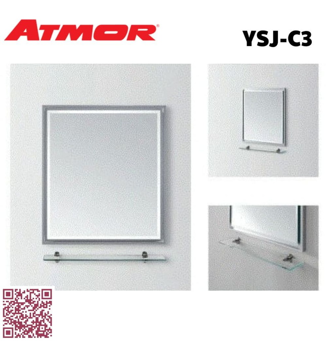 Gương soi đèn LED 62x70cm ATMOR YSJ-C3