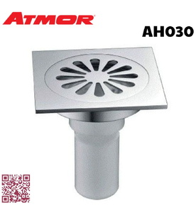 Phễu thoát sàn 10x10cm ATMOR AH030