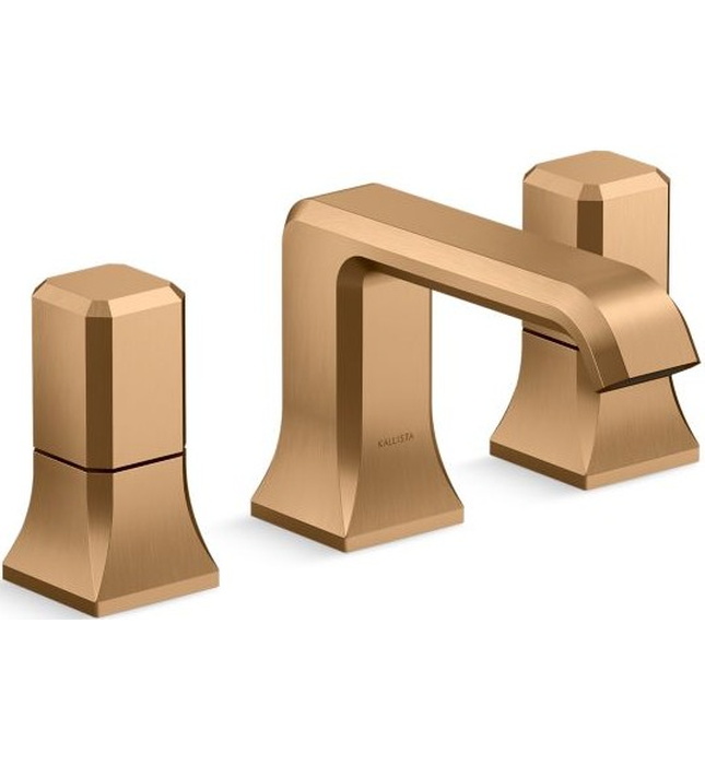 Vòi chậu rửa mặt 3 lỗ màu đồng Kallista P33163-00-2MB
