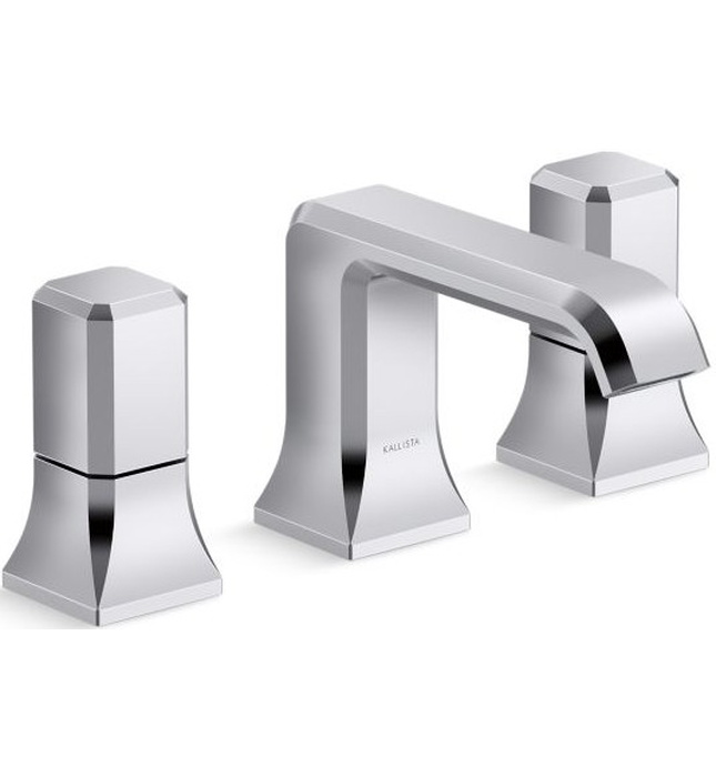 Vòi chậu rửa mặt 3 lỗ màu đen Kallista P33163-00-PGP