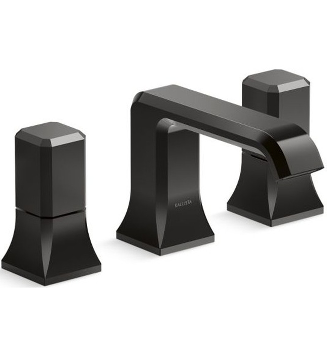 Vòi chậu rửa mặt 3 lỗ màu đen Kallista P33163-00-BGP