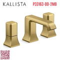 Vòi chậu rửa mặt 3 lỗ màu đồng Kallista P33163-00-2MB