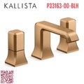 Vòi chậu rửa mặt 3 lỗ màu đồng Kallista P33163-00-BLH