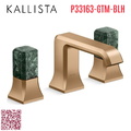 Vòi chậu rửa mặt 3 lỗ - đá cẩm thạch xanh màu đồng Kallista P33163-GTM-BLH