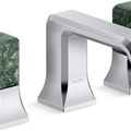 Vòi chậu rửa mặt 3 lỗ - đá cẩm thạch xanh màu chrome Kallista P33163-GTM-CP