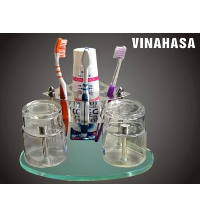 Kệ đựng bàn chải đánh răng kèm cốc Vinahasa KB06