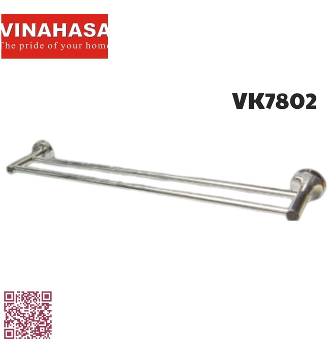 Thanh vắt khăn đôi inox 201 Vinahasa VK7802