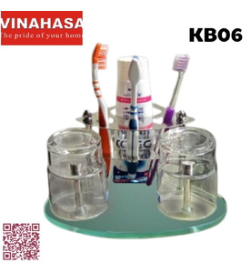 Kệ đựng bàn chải đánh răng kèm cốc Vinahasa KB06
