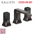 Vòi chậu rửa mặt 3 lỗ - đá cẩm thạch đen màu đen Kallista P33163-NM-BGP