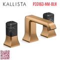 Vòi chậu rửa mặt 3 lỗ - đá cẩm thạch đen màu đồng Kallista P33163-NM-BLH