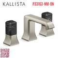 Vòi chậu rửa mặt 3 lỗ - đá cẩm thạch đen màu nickel Kallista P33163-NM-BN