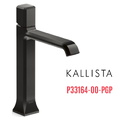 Vòi chậu rửa mặt 1 lỗ thân cao màu đen Kallista P33164-00-PGP