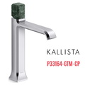Vòi lavabo 1 lỗ thân cao - đá xanh - màu chrome Kallista P33164-GTM-CP
