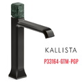 Vòi lavabo 1 lỗ thân cao - đá xanh - màu đen Kallista P33164-GTM-PGP