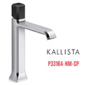 Vòi lavabo 1 lỗ thân cao - đá đen - màu chrome Kallista P33164-NM-CP