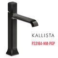 Vòi lavabo 1 lỗ thân cao - đá đen - màu đen Kallista P33164-NM-PGP