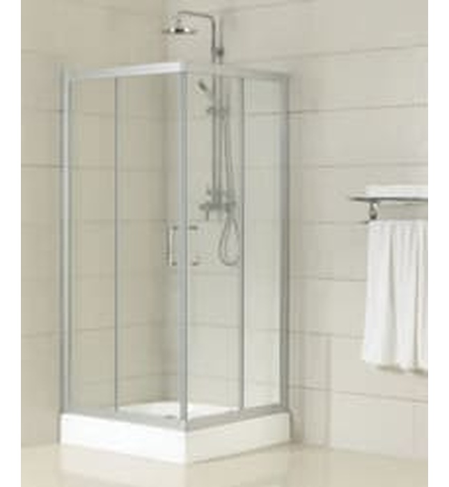 Cabin tắm đứng kính cửa lùa kèm đế Manhattan MQ1142 + P19