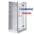 Cabin tắm đứng kính cửa mở Manhattan MW1231 (800x1250x1850)