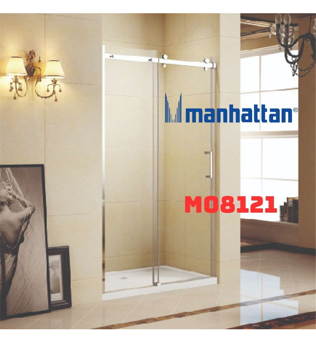 Cabin tắm đứng kính cửa lùa Manhattan M08121(1500x1950) 