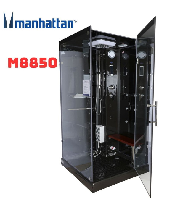 Phòng tắm massage xông hơi đặt góc MANHATTAN M8850