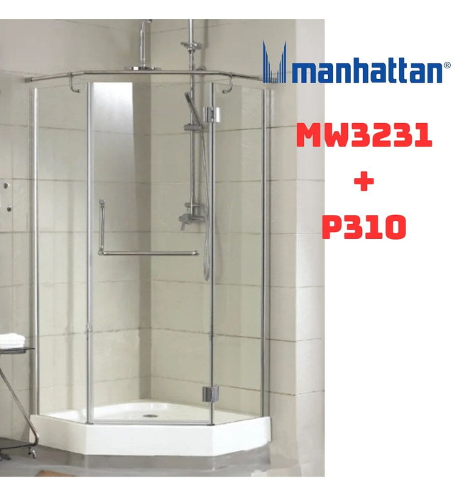 Cabin tắm đứng kính kèm đế Manhattan MW3231+P310