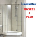 Cabin tắm đứng kính kèm đế Manhattan MW3231+P310