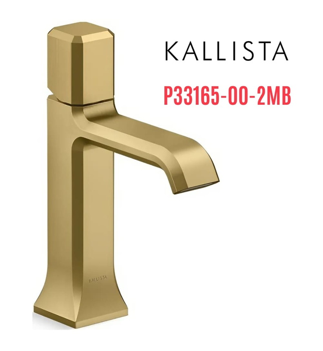 Vòi lavabo nóng lạnh 1 lỗ màu đồng Kallista P33165-00-2MB