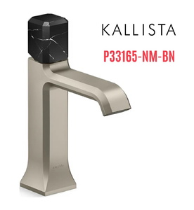 Vòi lavabo nóng lạnh 1 lỗ - đá đen - màu nickel Kallista P33165-NM-BN