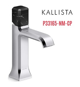 Vòi lavabo nóng lạnh 1 lỗ - đá đen - màu chrome Kallista P33165-NM-CP