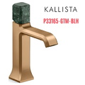 Vòi lavabo nóng lạnh 1 lỗ - đá xanh - màu đồng Kallista P33165-GTM-BLH