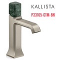 Vòi lavabo nóng lạnh 1 lỗ - đá xanh - màu nickel Kallista P33165-GTM-BN