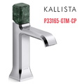 Vòi lavabo nóng lạnh 1 lỗ - đá xanh - màu chrome Kallista P33165-GTM-CP