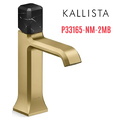 Vòi lavabo nóng lạnh 1 lỗ - đá đen - màu đồng Kallista P33165-NM-2MB