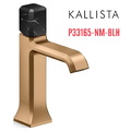 Vòi lavabo nóng lạnh 1 lỗ - đá đen - màu đồng Kallista P33165-NM-BLH