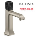 Vòi lavabo nóng lạnh 1 lỗ - đá đen - màu nickel Kallista P33165-NM-BN