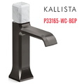 Vòi lavabo nóng lạnh 1 lỗ - đá trắng - màu đen Kallista P33165-WC-BGP