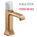 Vòi lavabo nóng lạnh 1 lỗ - đá trắng - màu đồng Kallista P33165-WC-BLH