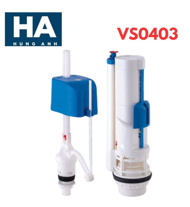 Bộ xả Paradise két rời piston 2 nhấn Hùng Anh VS0403 (Nhấn LB07,12,20,21)