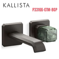 Vòi chậu lavabo gắn tường - đá xanh - màu đen Kallista P33166-GTM-BGP