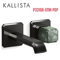Vòi chậu lavabo gắn tường - đá xanh - màu đen Kallista P33166-GTM-PGP