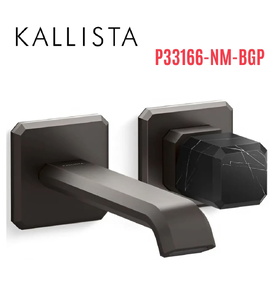 Vòi chậu lavabo gắn tường - đá đen - màu đen Kallista P33166-NM-BGP
