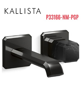 Vòi chậu lavabo gắn tường - đá đen - màu đen Kallista P33166-NM-PGP