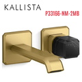 Vòi chậu lavabo gắn tường - đá đen - màu đồng Kallista P33166-NM-2MB