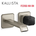 Vòi chậu lavabo gắn tường - đá đen - màu nickel Kallista P33166-NM-BN