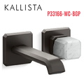 Vòi chậu lavabo gắn tường - đá trắng - màu đen Kallista P33166-WC-BGP