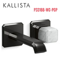 Vòi chậu lavabo gắn tường - đá trắng - màu đen Kallista P33166-WC-PGP